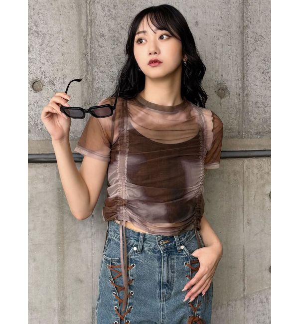 MURUA「グラデーションシアートップス」|Tシャツ・カットソー|