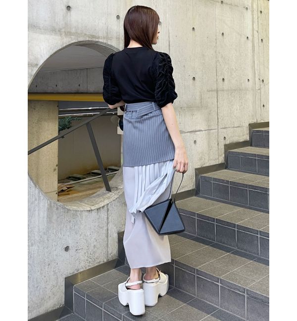 MURUA「ギャザースリーブトップス」|Tシャツ・カットソー|