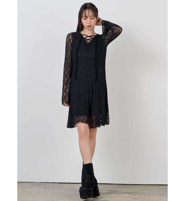 MURUA「レースアップミニワンピース」|ワンピース|