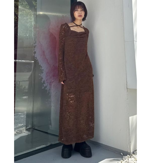 MURUA「ブラッシュレースワンピース」|ワンピース|