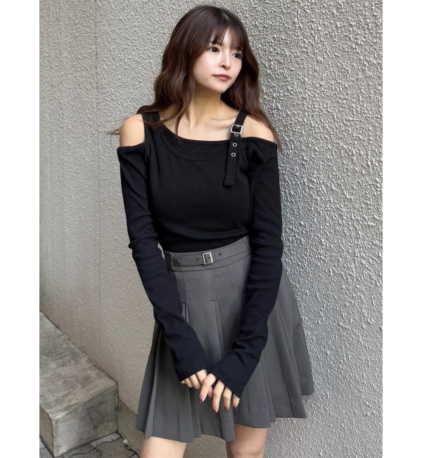 MURUA「アシメデザインベルトトップス」|ニット・セーター|