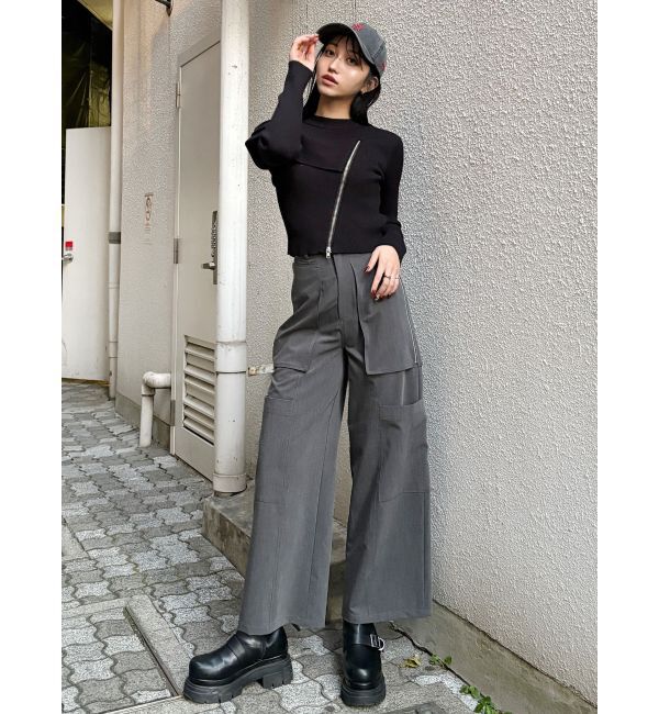 MURUA「ワンショルダーZIPニット」|ニット・セーター|