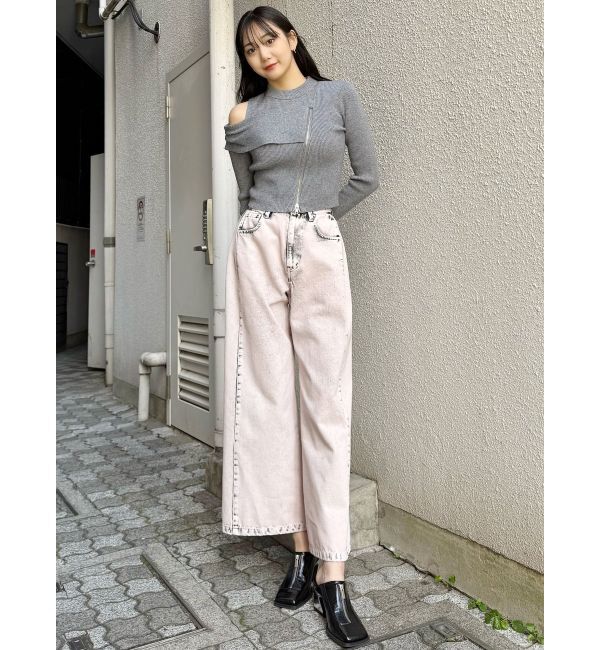 MURUA「ワンショルダーZIPニット」|ニット・セーター|