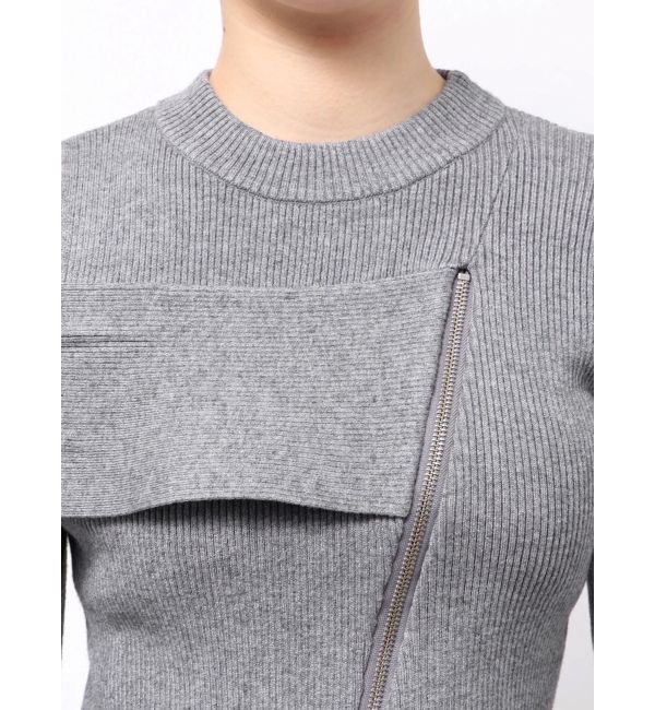 MURUA「ワンショルダーZIPニット」|ニット・セーター|