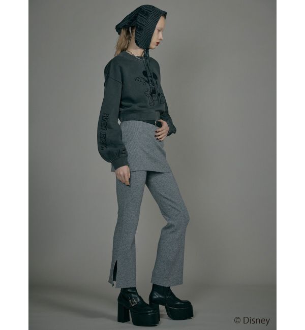 MURUA「【ミッキーマウス】フロッキーデザインスウェット」|スウェット・ジャージ|