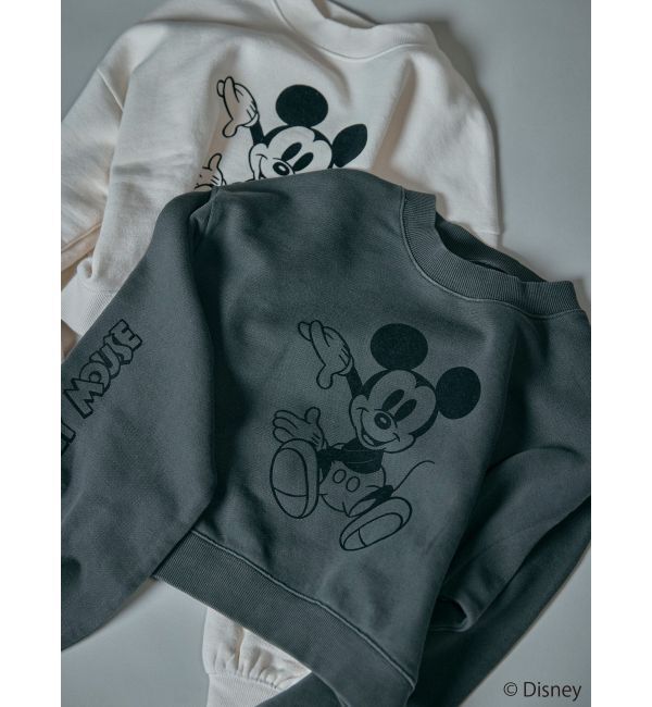 MURUA「【ミッキーマウス】フロッキーデザインスウェット」|スウェット・ジャージ|