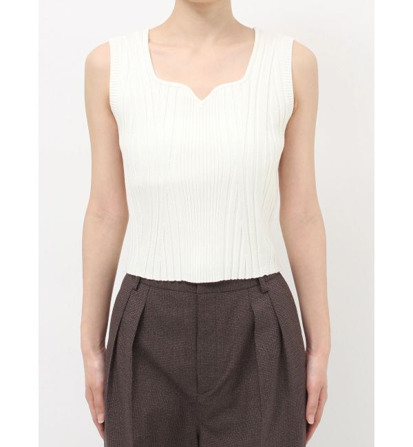 MURUA「スクエアキーネックリブニットタンク」|タンクトップ|