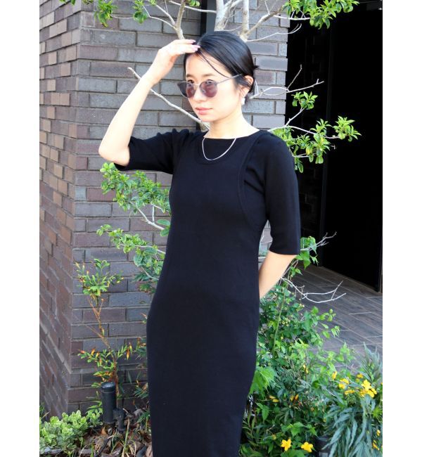 Ungrid「レイヤードニットワンピース」|ワンピース|