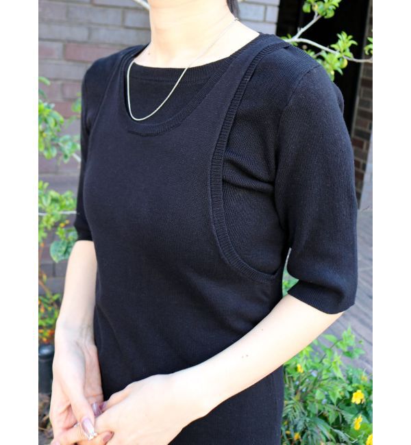 Ungrid「レイヤードニットワンピース」|ワンピース|