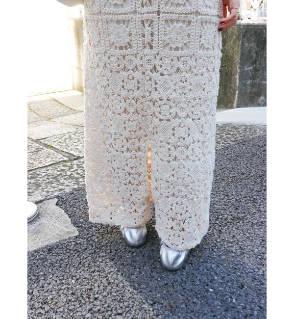 Ungrid「透かし編みレースキャミワンピース」|ワンピース|