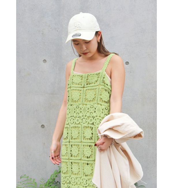 Ungrid「透かし編みレースキャミワンピース」|ワンピース|