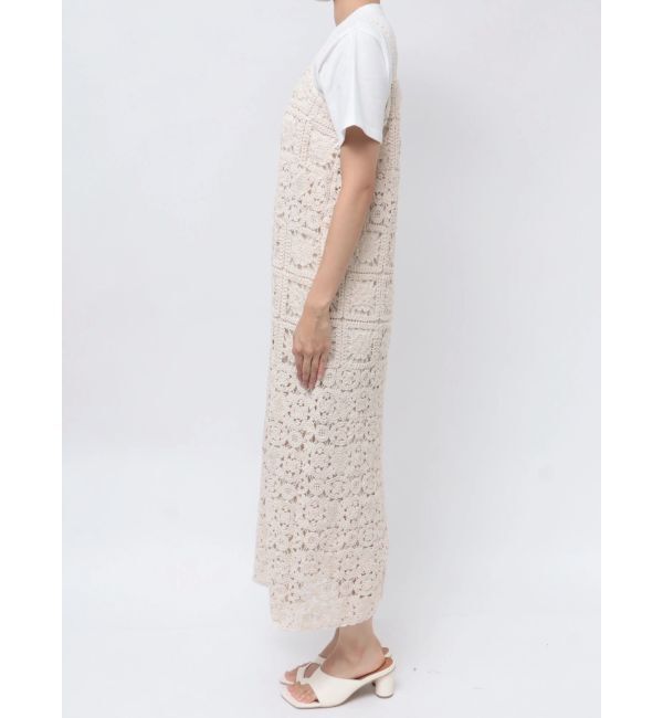 Ungrid「透かし編みレースキャミワンピース」|ワンピース|