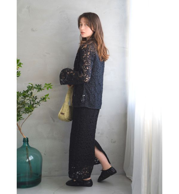 Ungrid「透かし編みレースキャミワンピース」|ワンピース|