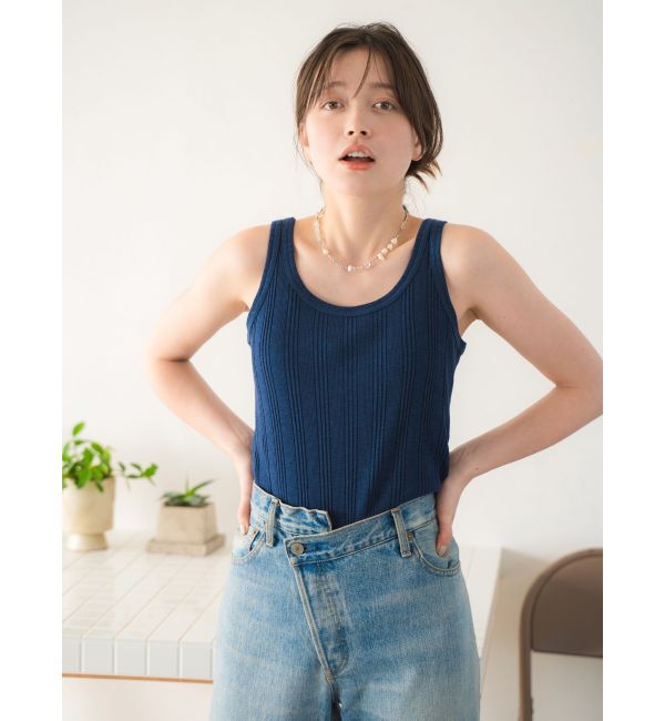 Ungrid「ランダムテレコタンクトップ」|タンクトップ|