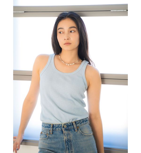 Ungrid「ランダムテレコタンクトップ」|タンクトップ|ブルー