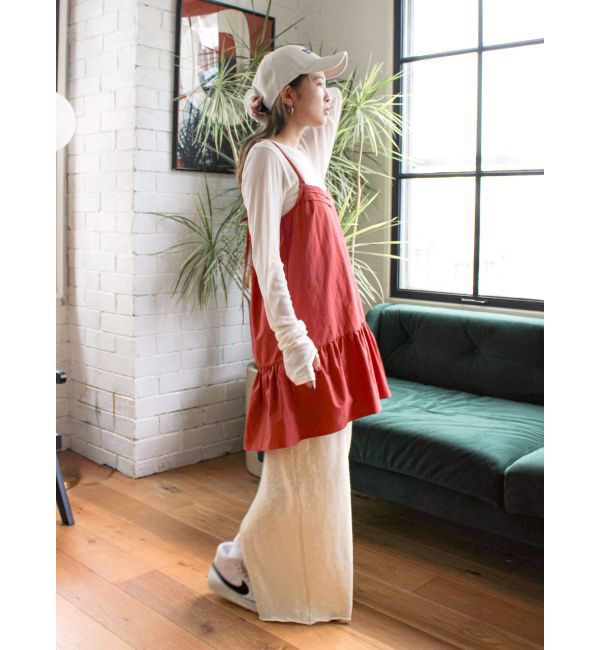 Ungrid「バックオープンミドル丈キャミ」|キャミソール|