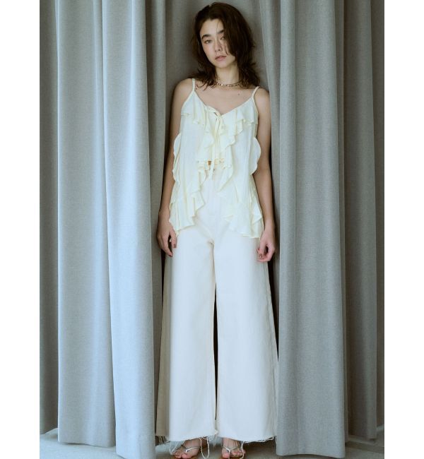 Ungrid「カットオフバギールーズデニム」|デニム|