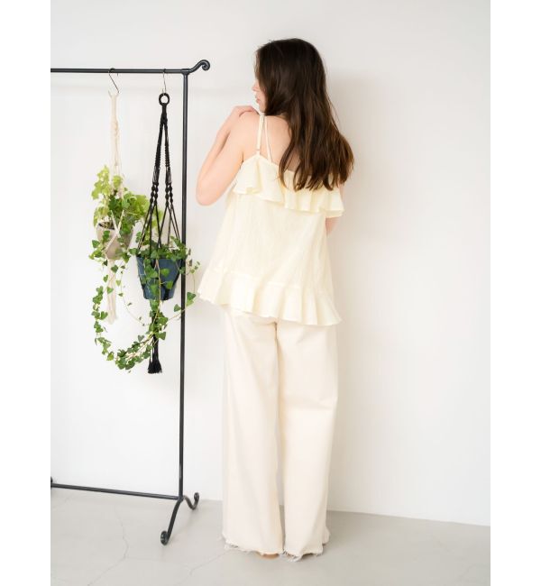 Ungrid「カットオフバギールーズデニム」|デニム|