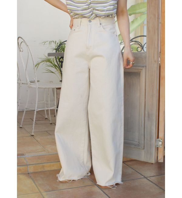 Ungrid「カットオフバギールーズデニム」|デニム|