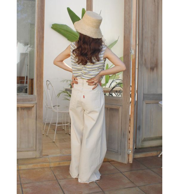 Ungrid「カットオフバギールーズデニム」|デニム|