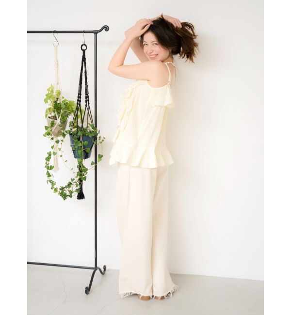 Ungrid「カットオフバギールーズデニム」|デニム|