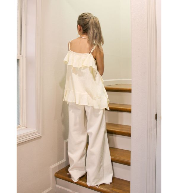 Ungrid「カットオフバギールーズデニム」|デニム|