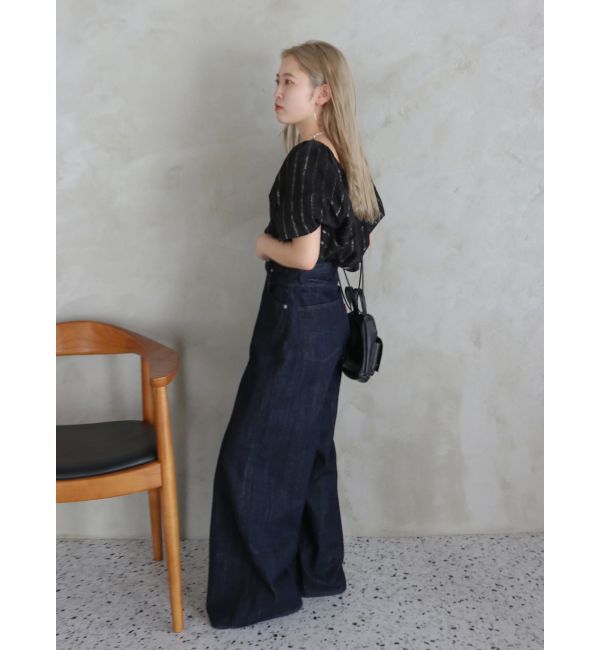 Ungrid「ハイウエストバギーデニム」|デニム|