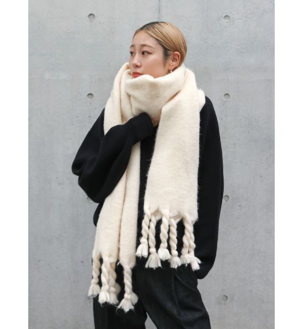 Ungrid「起毛大判ニットマフラー」|マフラー|