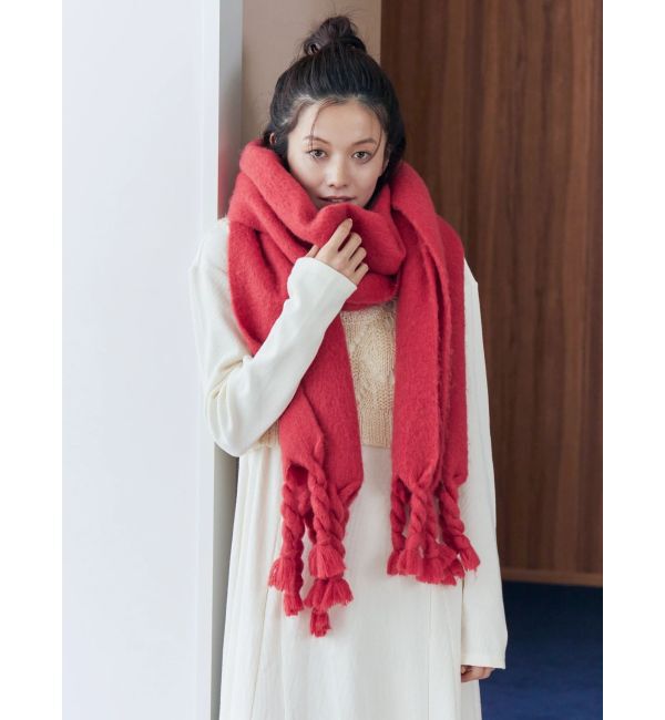 Ungrid「起毛大判ニットマフラー」|マフラー|