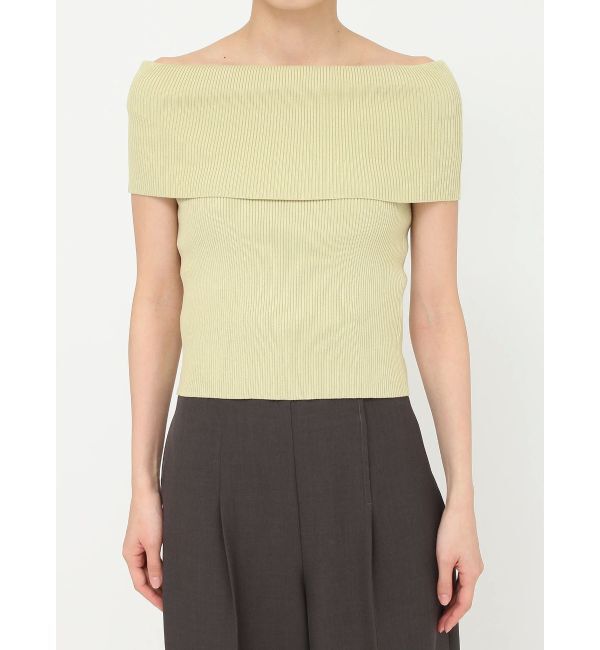 LAGUNAMOON「オフショルダーリブニットプルオーバー」|ニット・セーター|