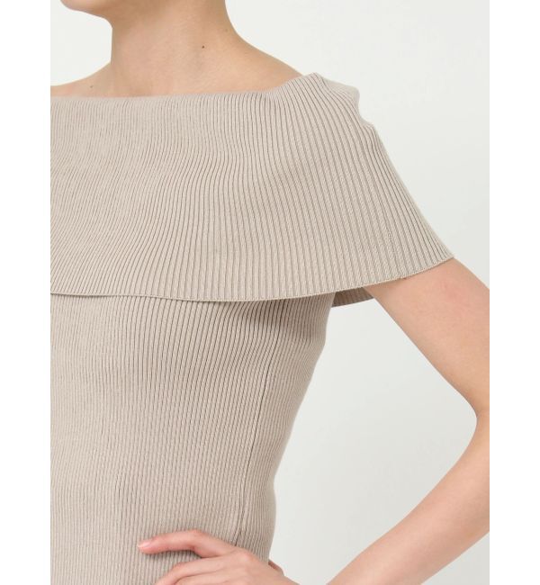 LAGUNAMOON「オフショルダーリブニットプルオーバー」|ニット・セーター|