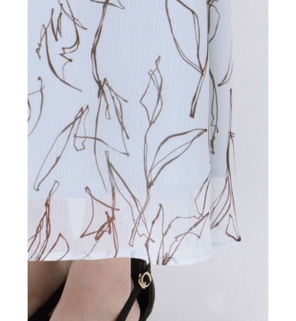 LAGUNAMOON「アシンメトリーネックラインプリントワンピース」|ワンピース|