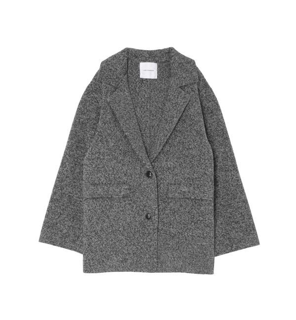 LAGUNAMOON「フォルムニットテーラードジャケット」|テーラードジャケット|チャコールグレー