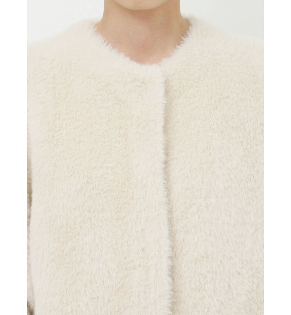 LAGUNAMOON「ミニシャギーセッケツニットカーディガン」|カーディガン|