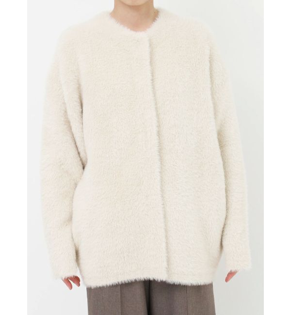 LAGUNAMOON「ミニシャギーセッケツニットカーディガン」|カーディガン|