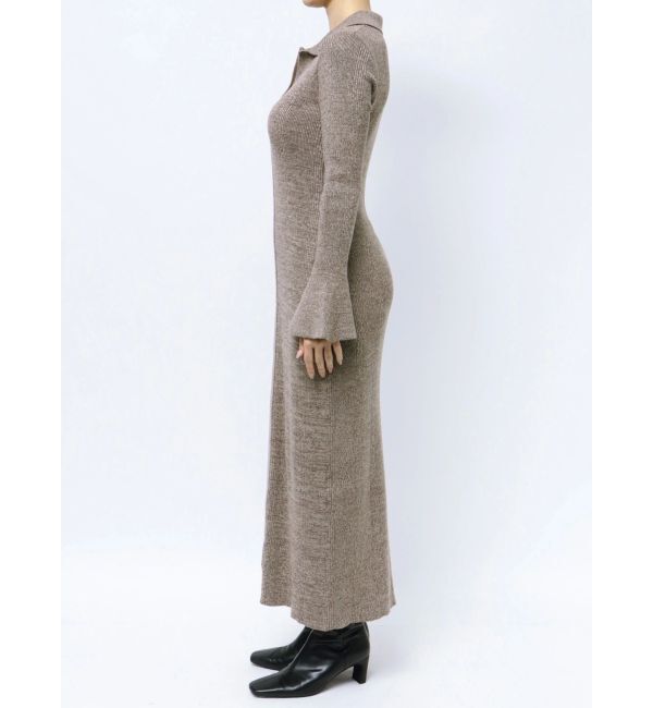 LAGUNAMOON「メランジフレアカフニットワンピース」|ワンピース|