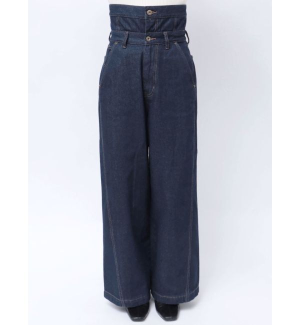 LAGUNAMOON「ハイウエストデニムバギーパンツ」|デニム|