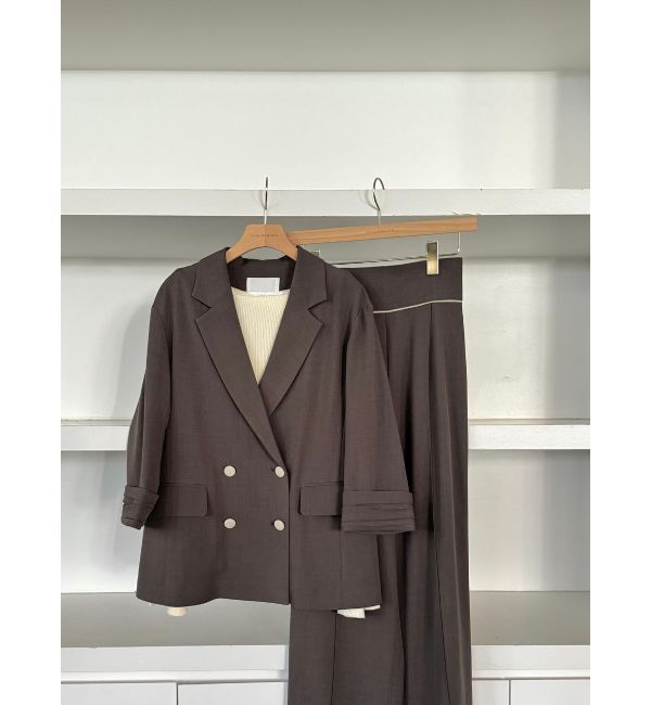 LAGUNAMOON「バイカラーボタンジャケット」|テーラードジャケット|