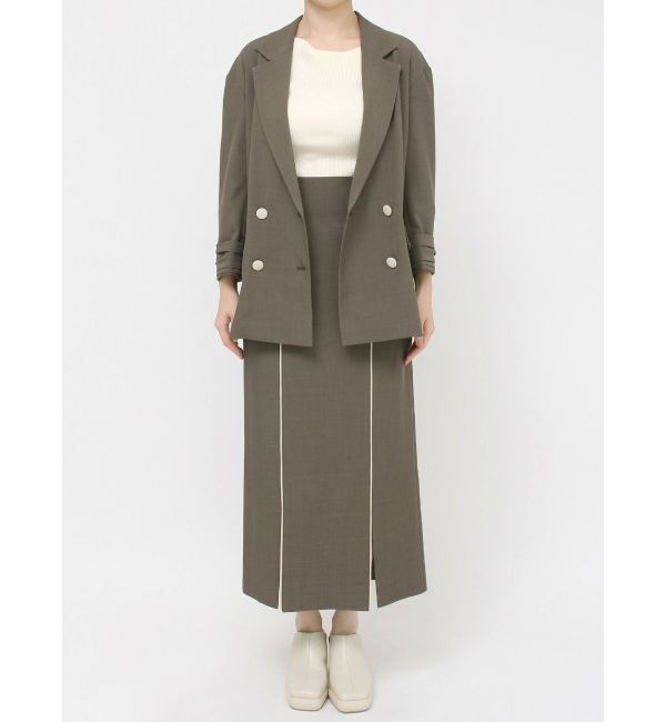 LAGUNAMOON「バイカラーボタンジャケット」|テーラードジャケット|