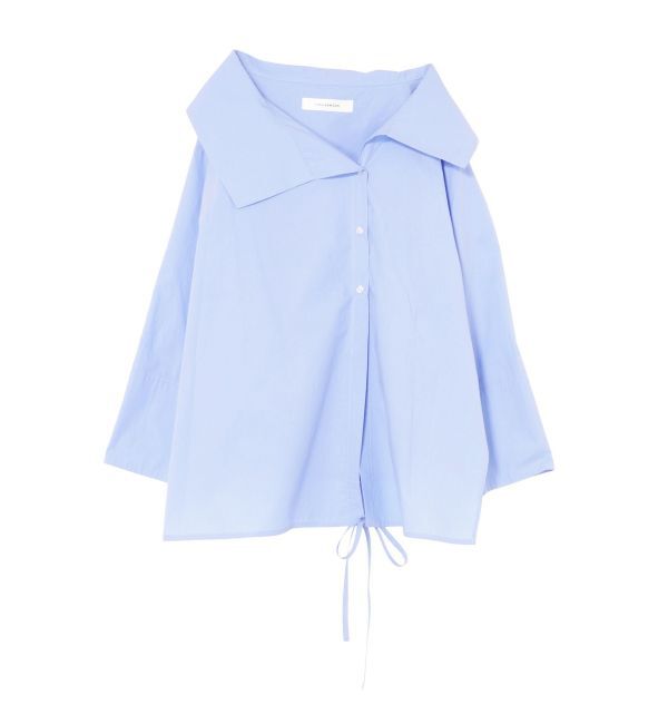LAGUNAMOON「アシンメトリーカラーカシュクールシャツ」|シャツ・ブラウス|ブルー