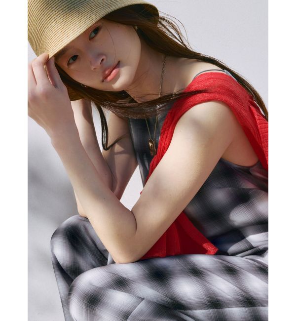 LAGUNAMOON「オンブレチェックオールインワン」|ワンピース|