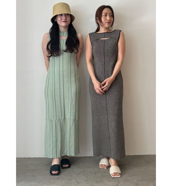 LAGUNAMOON「カットアウトニットワンピース」|ワンピース|