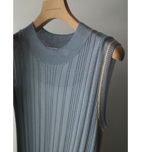 LAGUNAMOON「【WEB限定】ラインニットワンピース」|ワンピース|
