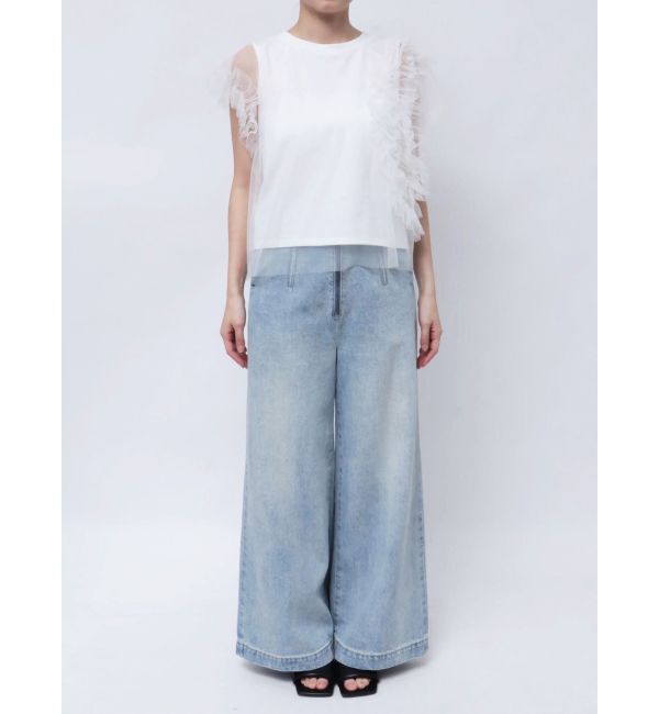 LAGUNAMOON「フリルチュールレイヤードトップス」|Tシャツ・カットソー|