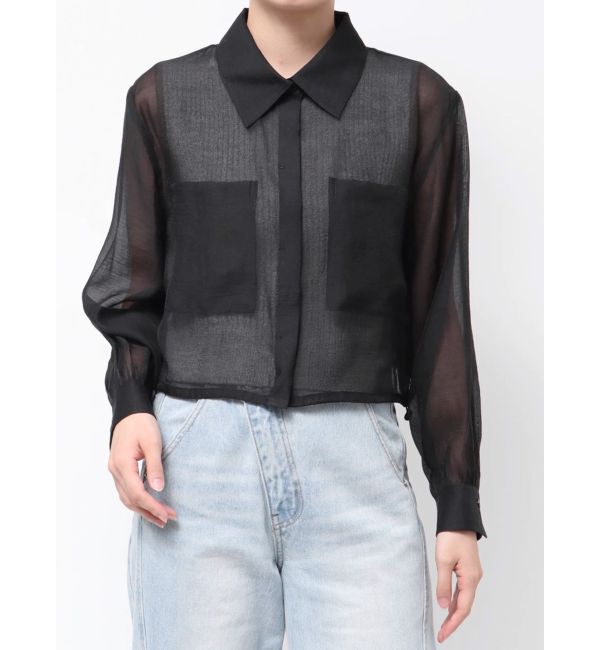 LAGUNAMOON「ドロストシアーショートシャツ」|シャツ・ブラウス|