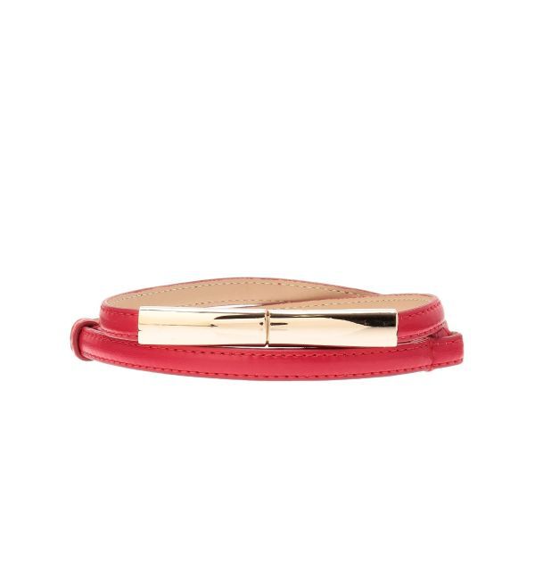 LAGUNAMOON「メタルバックルナローベルト」|ベルト|レッド