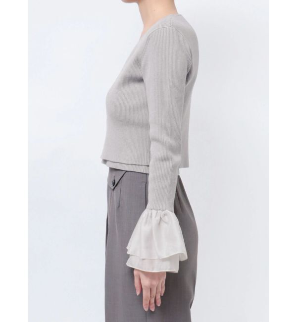 LAGUNAMOON「シアーフレアカフスニットアンサンブル」|ニット・セーター|