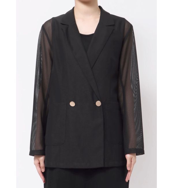 LAGUNAMOON「【追加生産】メッシュダブルテーラージャケット」|テーラードジャケット|
