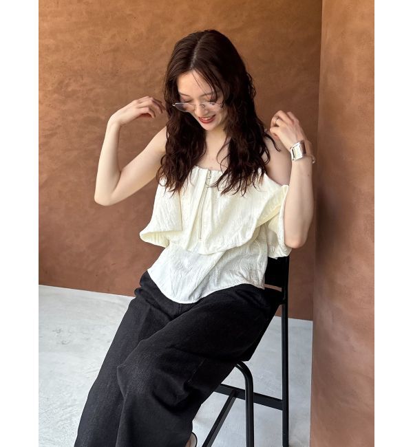 LAGUNAMOON「4WAYジャガードオフショルブラウス」|シャツ・ブラウス|