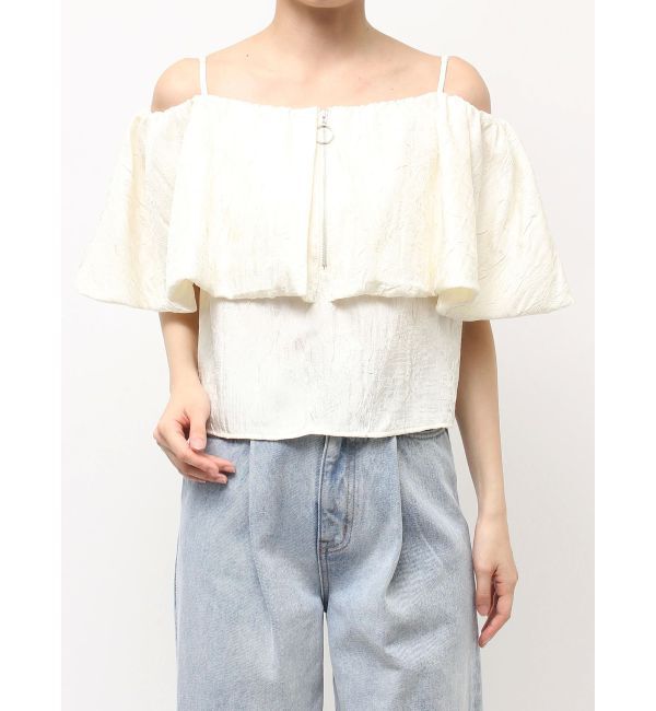 LAGUNAMOON「4WAYジャガードオフショルブラウス」|シャツ・ブラウス|